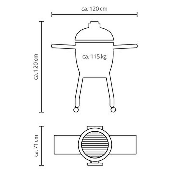 Гриль Monolith Two.55 set (с боковыми столиками и подставкой) (миниатюра)